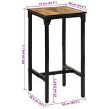 Bar Table 60x55x107 cm Solid Rough Wood Mango 358939