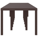Garden Table Brown 400 x 100 x 73 cm Poly Rattan 3378529