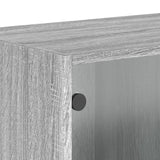 Wall Cabinet with Glass Doors Grey Sonoma 68.5x37x35 cm 836507