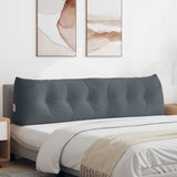 Back Pillow Dark Grey 180 x 24 x 50 cm Velvet 42014575