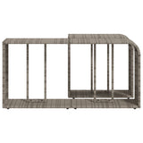 Storage Shelves 2 pcs Grey Poly Rattan 366132