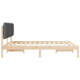 Bed Frame with Upholstered Headboard Dark Grey 180 x 200 cm 877820
