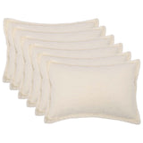 Cushion Cover 6 pcs HOUTEN Cream 50 x 80 cm Boucl 920136