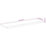 Table Top 140x40x3.8 cm Rectangular Solid Wood Acacia Live Edge 370303