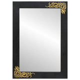 Bathroom Mirror with Mirror Black and Silver 70 x 50 x 2.5 cm 4018839