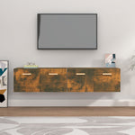 Wall Cabinets 2 pcs Smoked Oak 80x35x36.5 cm Engineered Wood 3115649