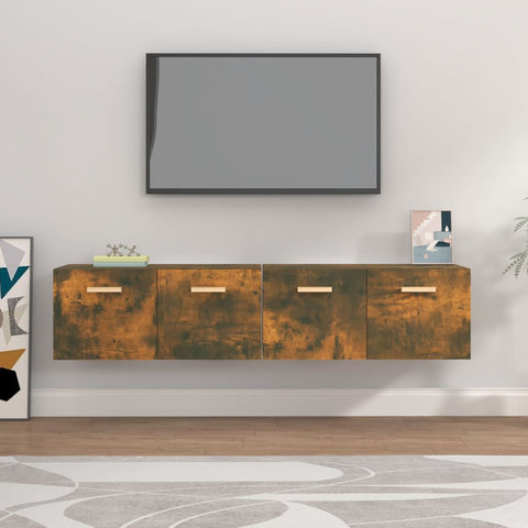 Wall Cabinets 2 pcs Smoked Oak 80x35x36.5 cm Engineered Wood 3115649