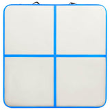Inflatable Gymnastics Mat with Pump 200x200x20 cm PVC Blue 92701