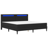 Bed Frame with LED Strip Lights Black 180 x 200 cm Faux Leather 3415286