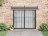 Door Canopy Black Polycarbonate 200x100cm Durable Door Canopy 45635