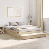 Storage Bed Frame with Drawer Sonoma Oak 150 cm Engineered Wood 3335647