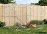 Chicken Coop Silver 200 x 200 x 215 cm Galvanised Steel 42042542