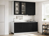 Kitchen Unit LUCCA 4 pcs Black Engineered Wood 3438326