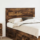 Headboard with Headboard Smoked Oak 135 cm Engineered Wood 887461