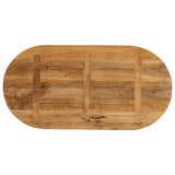 Table Top 120x50x2.5 cm Oval Solid Wood Mango 370148