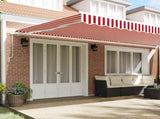 Retractable Awning Red and White 600 x 300 cm 3331605
