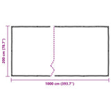 Clear Tarpaulin with Eyelets 2x10 m Polyethylene 4018553