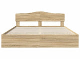 Bed Frame with Drawer Sonoma Oak 160 x 200 cm Engineer Wood 3412986