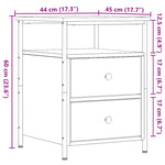 ZNTS Bedside Cabinet Artisan Oak 44x45x60 cm Engineered Wood 857256