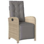 ZNTS 5 Piece Garden Dining Set with Cushions Beige Poly Rattan 3212586