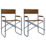 Director's Chairs 2 pcs Steel Brown 47921