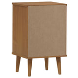 ZNTS Bedside Cabinet MOLDE Brown 40x35x65 cm Solid Wood Pine 4013409