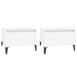 Side Tables 2 pcs White 50x46x35 cm Engineered Wood 819517