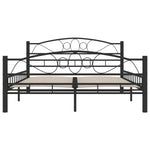 ZNTS Bed Frame without Mattress Black Steel 140x200 cm 285288