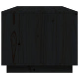 Coffee Table Black 100x50x41 cm Solid Wood Pine 818274