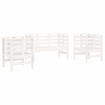 ZNTS 3 Piece Garden Lounge Set White Solid Wood Pine 825143