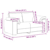 Sofa Set 2 pcs Black 219 x 77 x 82 cm Fabric 3324742