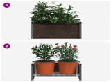 Garden Raised Bed Grey 50 x 30 x 22 cm WPC and Aluminium 42039079