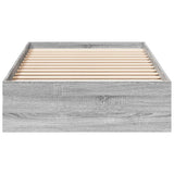 Bed Frame with Drawers without Mattress Grey Sonoma 90x190 cm Single 3280711