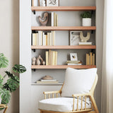 Wall Shelf Light Brown 100x30x cm Treated Solid Wood Oak 363682