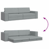 Sofa Bed Light Grey 245 x 78 x 77 cm Fabric 4106715