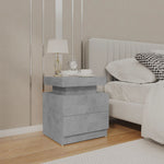 ZNTS Bedside Cabinet Concrete Grey 45x35x52 cm Engineered Wood 326853