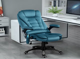 Massage Recliner Chair Heated Office Chair with Six Massage Points Velvet-Feel Fabric 360&deg Swivel T3398P328198