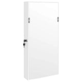 Mirror Jewellery Cabinet with LED Lights Wall Mounted White 353247
