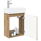Bathroom Vanity Unit with Tap Artisan Oak 45.5 x 22.5 x 84 cm 889450