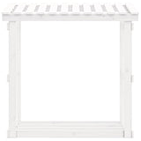 Firewood Rack White 108x64.5x109 cm Solid Wood Pine 822428
