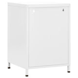 Nightstand White 35x35x51 cm Steel 336224