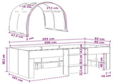 Bed with Tunnel 4 pcs White and Blue Engineered Wood 3423523