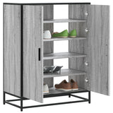Shoe Cabinet Grey Sonoma 75x38x97.5 cm Engineered Wood and Metal 3300868