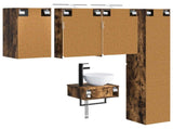 Bathroom Furniture Set 5 pcs Smoked Oak 3407251