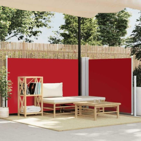 Retractable Side Awning Red 100x600 cm 48447