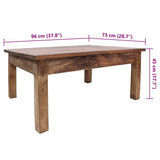 Coffee Table Solid Mahogany Wood 96x73x45 cm 244493