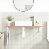 Basin Shelf Wall Mounted Steel and Solid Wood Oak 3302570