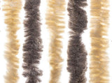 Fly Curtain Dark Brown and Beige 100x230 cm Chenille 377359
