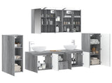 Bathroom Furniture Set 6 pcs Grey Sonoma 3407148