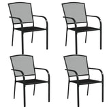 ZNTS 5 Piece Garden Dining Set Anthracite Steel 3187972